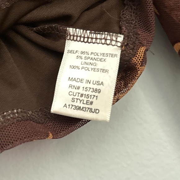 Altar'd State Brown Ruched Crop Blouse - Picture 4 of 5